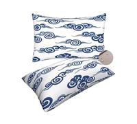 Outdoor Cushions Waterproof Set of 2 Garden Cushions, Rectangle Outdoor Cushion Covers 80cm x 50cm Pillow Covers, Summer Waterproof Decorative Pillows for Balcony Patio Farmhouse (China/Cloud) -zt343