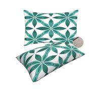 Outdoor Cushions Waterproof Set of 2 Garden Cushions, Rectangle Outdoor Cushion Covers 80cm x 50cm Pillow Covers, Summer Waterproof Decorative Pillows for Balcony Patio Farmhouse (Green/Simple)-zt354
