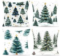 Outdoor Cushions Waterproof Spring Summer Cushion Covers 55x55cm Set of 4 Tree green Throw Pillows Decorative Cases for Outdoor Sofa Patio Furniture Home Decoration PjY5242 O-V