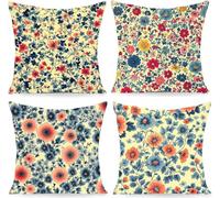 Outdoor Cushions Waterproof Spring Summer Cushion Covers 60x60cm Set of 4 yellow flower Throw Pillows Decorative Cases for Outdoor Sofa Patio Furniture Home Decoration PjY950 R-Q