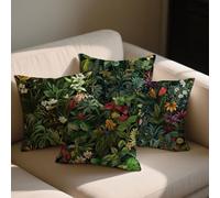 Outdoor Cushions Waterproof Tropical Plants Outdoor Seat Cushions 90x90 cm Set of 4 Garden Furniture Pillowcase Floral Waterproof Velvet Pillowcases for Patio Farmhouse Garden Ornaments 35x35in b-1168