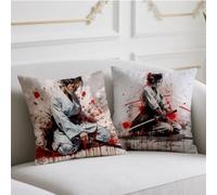Outdoor Cushions Woman Large Cushion Covers 50cmx50cm 2 Pack Velvet Cushions Japanese Style Decorative Pillows Double Sided Printing Pillow Covers for Fall Winter Garden Balcony Blench Halloween w-865