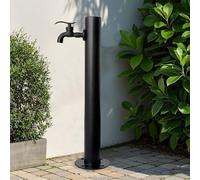 Outdoor Cylindrical Standing Water Tap Freeze Proof Vertical Water Hydrant Floor Mount Vertical Garden Water Tap for Backyard and Lawn Black, 23.6In Tall(Height: 60cm/23.6in)