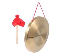 Outdoor Cymbal Set Brass Instruments Gong Round Playing Hammer (Color : Gold, Size : 22X22X2.5CM)