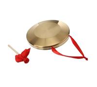 Outdoor Cymbal Set Brass Instruments Gong Round Playing Hammer (Color : Gold, Size : 32X32X3CM)