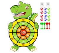 Outdoor Dart Set, Dart Board for - Large Dart Board | Dart Throwing Game for Dart Set, Cartoon Dinosaur Dart Board with Sticky Ball