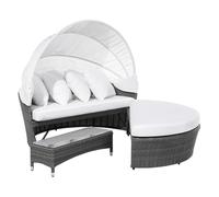 Outdoor Daybed PE Rattan Grey SYLT LUX