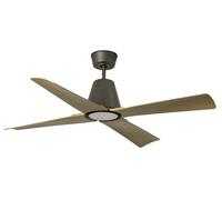 Outdoor DC Ceiling Fan Typhoon Brown-Wood with LED & Remote