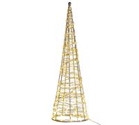 Beliani Outdoor Decoration LED KOTALA Christmas Tree 57 cm Silver, Silver