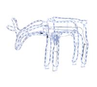 Beliani Outdoor Decoration LED KRISTNES Animated Roe Deer 53 cm White, White