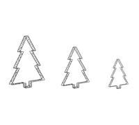 Beliani Outdoor Decoration LED LOFSEN Christmas Tree 45/35/25 cm Black, Black