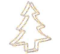 Beliani Outdoor Decoration LED OLBOAN Christmas Tree 34 cm White, White