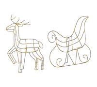 Beliani Outdoor Decoration Led Saija Reindeer 46 Cm Silver
