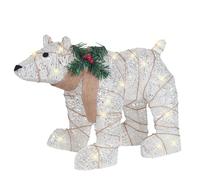 Beliani Outdoor Led Decoration Bear 34 Cm White Sivula