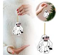 Outdoor Decorations Garden Trendy Animal Pendant: The Trend And A Fashion! 3 Birds on A Wire Stained Glass Pattern (B, 8x8x1cm)