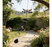 Outdoor Decorative Dragonfly Wind Chime Made from Metal, Perfect for Gardens, Patios, Balconies, and Indoor Areas with Gentle Sound Effects (dragonfly)