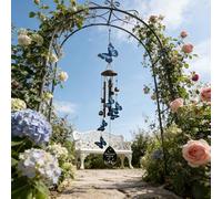 Outdoor Decorative Dragonfly Wind Chime Made from Metal, Perfect for Gardens, Patios, Balconies, and Indoor Areas with Gentle Sound Effects (butterfly)