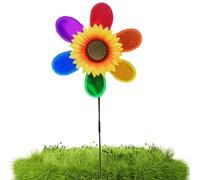 Outdoor Decorative Windmill Reflective Weather Vane Colorful Rainbow Decoration for Farmhouse, Conservatory, Lawn and Outdoor Garden
