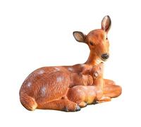 Outdoor Deer Statues, Cute Doe and Fawn Deer Figurine, Animal Model Art, Lawn Decorations, High Simulation Novelty Ornaments for Women Men Gardeners
