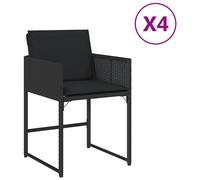 Outdoor Dining Chair Set with Cushions in Multiple Colours vidaXL