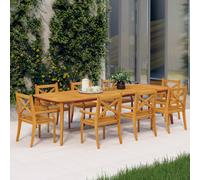 Outdoor Dining Chairs 8 pcs Solid Wood Acacia