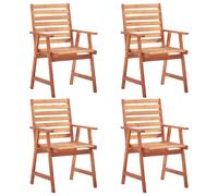 Outdoor Dining Chairs Garden Backyard Dinner Chair Solid Acacia Wood vidaXL
