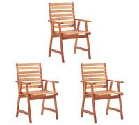 Outdoor Dining Chairs Garden Backyard Dinner Chair Solid Acacia Wood vidaXL
