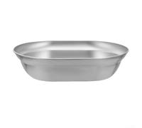 Outdoor Dining Plates Made from Sturdy 304 Stainless Steel, Lightweight and Portable for Camping, BBQ, and Other Outdoor Meals (B)