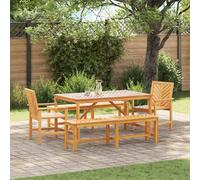 vidaXL Garden Dining Set 5 pcs Brown Solid Acacia Wood, Brown