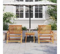 Garden Chair Brown Solid Acacia Wood Outdoor Furniture Set Chairs Patio vidaXL