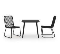 Outdoor Dining Set Garden 3/5/7/9 Piece Black/Oak&Black Multi Sizes vidaXL