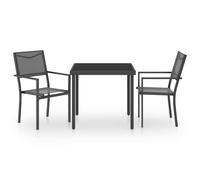 Outdoor Dining Set Steel Garden Patio Dinner Table and Chair 3/5 Piece vidaXL