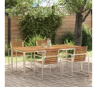 Outdoor Dining Table 200x90x74.5 cm Solid Wood Acacia Berkfield Home Brown One Size