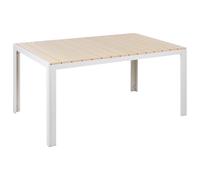 Beliani Outdoor Dining Table For 6 Como 150 Cm 90 Cm Beige