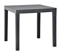 Outdoor Dining Table, Garden Table for Balcony & Patio - Durable Plastic, Perfect for Lounge & Terrace Use, 78x78x72 cm, Anthracite