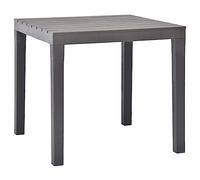 Outdoor Dining Table, Garden Table for Balcony & Patio - Durable Plastic, Perfect for Lounge & Terrace Use, 78x78x72 cm, Anthracite