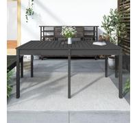 Outdoor Dining Table Garden Table for Balcony & Terrace Solid Wood Pine 159.5x82.5x76 cm Grey Perfect for Patio & Outdoor Living Room Furniture