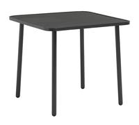 vidaXL Outdoor Dining Table Steel 150cm Dark Grey Garden Slatted Furniture