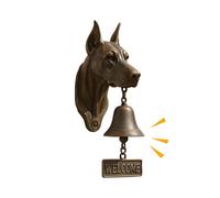 Outdoor Dinner Bell | Front Door Chime Dog Head Shape - Vintage Farmhouse Doorbell for Front Door Garden Sheds Cottage Retreats Apartment Wedding Venues