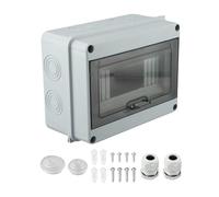 Outdoor Distribution Box Row 8 Module IP65 ABS Waterproof Fuse Box With DIN Rail For Villa Garden Pool Charging Pile Installation