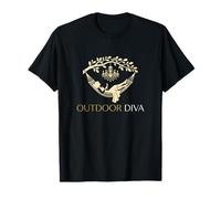Outdoor Diva Glamping Diva Glamorous Wilderness Tent Camper T-Shirt