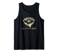 Outdoor Diva Glamping Diva Glamorous Wilderness Tent Camper Tank Top