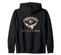 Outdoor Diva Glamping Diva Glamorous Wilderness Tent Camper Zip Hoodie