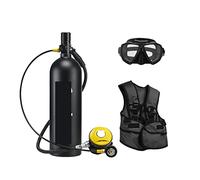Outdoor Diving Respirator 2L Adult Swimming Oxygen Cylinder Leisure and Entertainment(Nero,A)