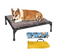 Outdoor Dog Bed | Breathable Raised Dog Cot, Beds with Folded Bracket, Elevated Cot Bed for Large Medium Small Dogs Camping, Beach