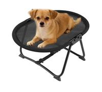 Outdoor Dog Bed - Iron Fabric 22.44x16.14x10.23 Inch Foldable Cot | Raised Non-Slip Hammock Bed with Removable Washable, Puppy Kitten Sleep Rest | Indoor, Outdoor, Camping, Travel