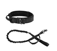 Outdoor Dog Camping Hunting Training Collar Military Tactical Dog Collar Leash Set Adjustable Pet Collar For Medium And Large Dogs German Shepherd French Bulldog Labrador,black,L