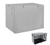 Outdoor Dog Crate Cover with Window Opening and Double Door, 210D Oxford Fabric Waterproof Windproof UV-Resistant Breathable Kennel Cover for Metal Crates (Gray, 109 * 74 * 76cm)