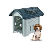 Outdoor Dog House Weatherproof with Door with Elevated Floor, Dog House Indoor Cozy Spacious and Large Space, for Cats and Dogs(81x70x76cm)
