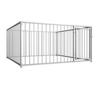 vidaXL Outdoor Dog Kennel 200X200X100cm, Silver